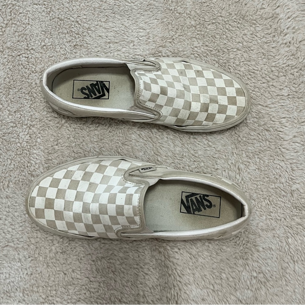 White checkered vans